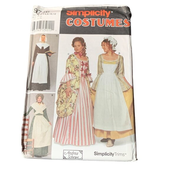 Simplicity Costumes 9746 Sewing Pattern By Andrea Schewe For Colonial Outfits Si - Picture 1 of 2